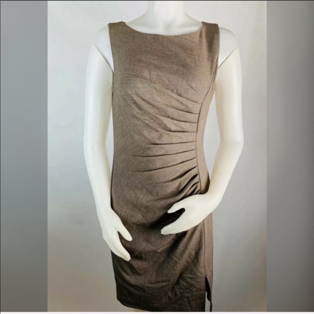 Calvin Klein Pleated Ruched Sheath Dress